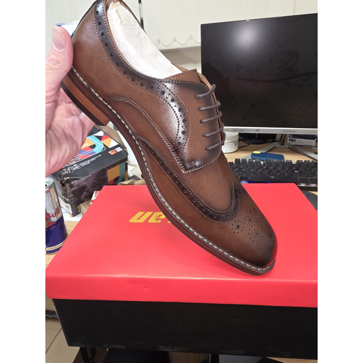 BOXLOT 10 X Porecan Mens Derby Shoes Size 8